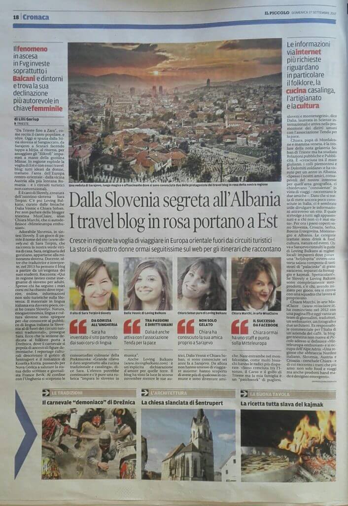 Loving Balkans su Il Piccolo
